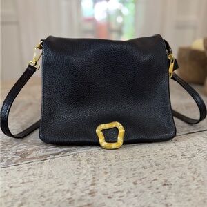 BAGAMOUR Triple Entry Leather Crossbody, Made in Italy